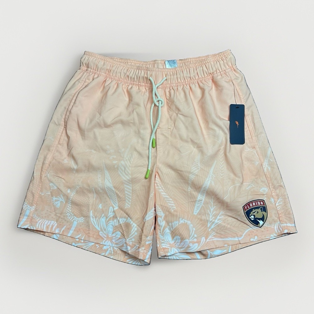 NWT Margaritaville Orange Florida Panthers Lagoon Fiesta Swim Shorts Mens Medium